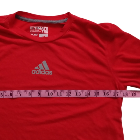 ADIDAS YOUTH CLIMALITE ULTIMATE TEE. SIZE XL 18. COLOR RED. - Picture 14 of 14